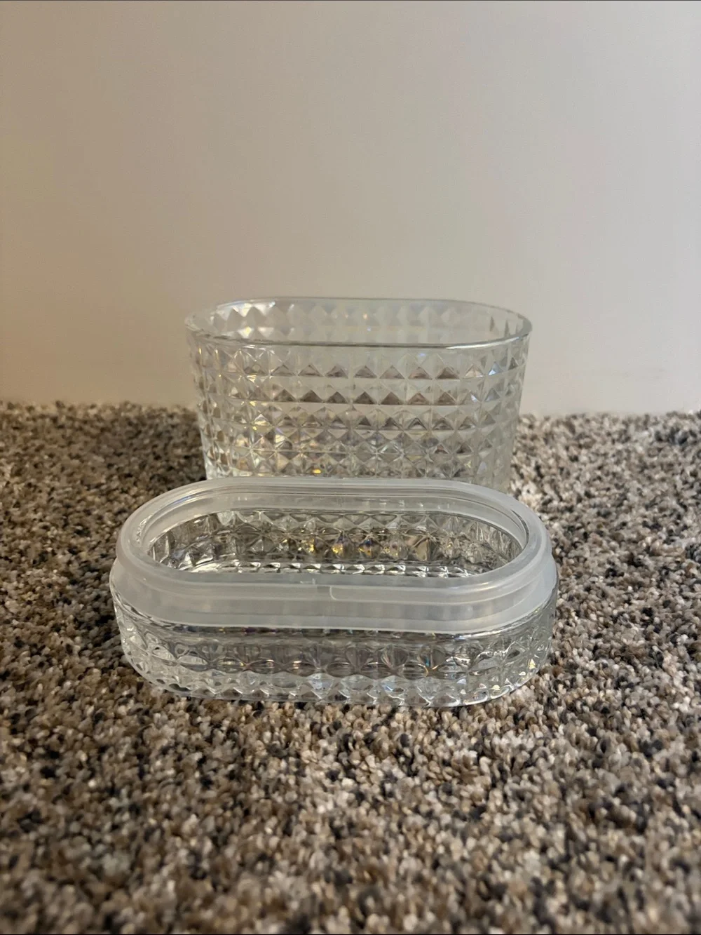 Target Clear Iridescent Diamond-Cut Glass Jar